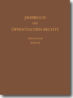 Buchcover Jahrbuch des öffentlichen Rechts der Gegenwart. Neue Folge  | EAN 9783161502293 | ISBN 3-16-150229-9 | ISBN 978-3-16-150229-3