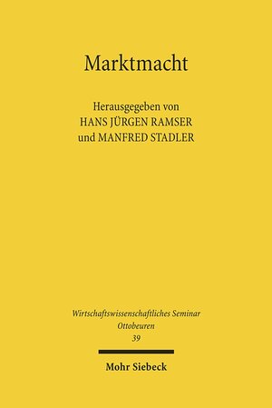 Buchcover Marktmacht  | EAN 9783161507465 | ISBN 3-16-150746-0 | ISBN 978-3-16-150746-5