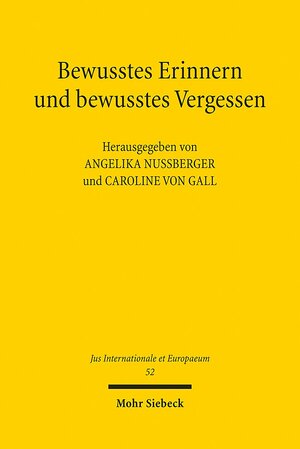 Buchcover Bewusstes Erinnern und bewusstes Vergessen  | EAN 9783161508622 | ISBN 3-16-150862-9 | ISBN 978-3-16-150862-2