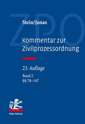 Buchcover Kommentar zur Zivilprozessordnung | Friedrich Stein | EAN 9783161525865 | ISBN 3-16-152586-8 | ISBN 978-3-16-152586-5
