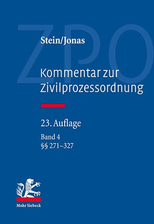 Buchcover Kommentar zur Zivilprozessordnung | Friedrich Stein | EAN 9783161525889 | ISBN 3-16-152588-4 | ISBN 978-3-16-152588-9