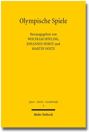 Buchcover Olympische Spiele  | EAN 9783161526237 | ISBN 3-16-152623-6 | ISBN 978-3-16-152623-7