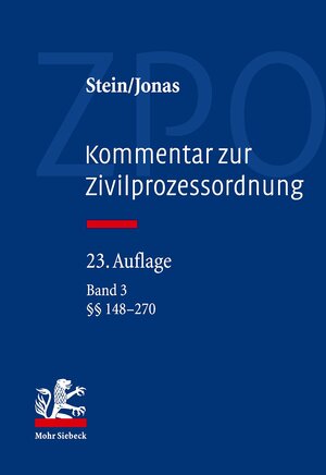 Buchcover Kommentar zur Zivilprozessordnung | Friedrich Stein | EAN 9783161528989 | ISBN 3-16-152898-0 | ISBN 978-3-16-152898-9