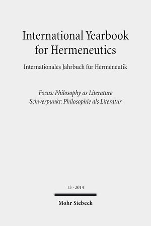 Buchcover International Yearbook for Hermeneutics / Internationales Jahrbuch für Hermeneutik  | EAN 9783161533136 | ISBN 3-16-153313-5 | ISBN 978-3-16-153313-6