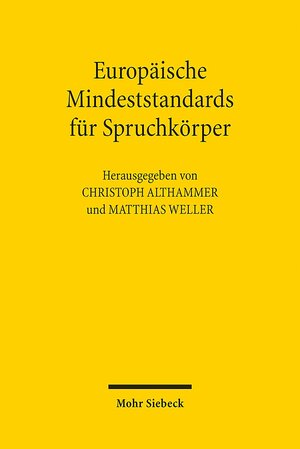 Buchcover Europäische Mindeststandards für Spruchkörper  | EAN 9783161548512 | ISBN 3-16-154851-5 | ISBN 978-3-16-154851-2