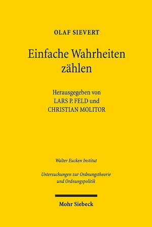 Buchcover Einfache Wahrheiten zählen | Olaf Sievert | EAN 9783161552441 | ISBN 3-16-155244-X | ISBN 978-3-16-155244-1