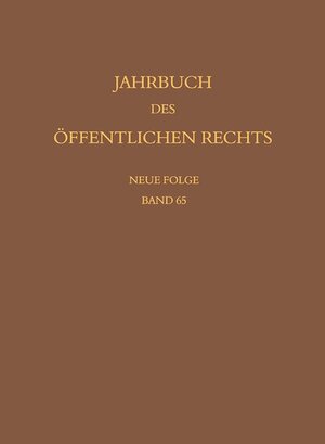 Buchcover Jahrbuch des öffentlichen Rechts der Gegenwart. Neue Folge  | EAN 9783161552557 | ISBN 3-16-155255-5 | ISBN 978-3-16-155255-7