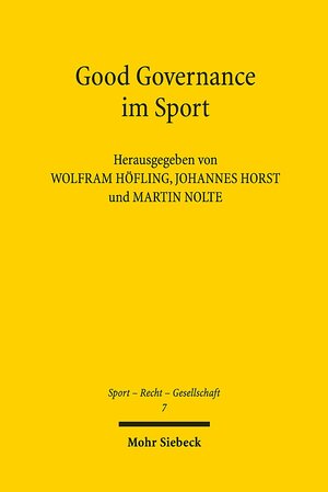 Buchcover Good Governance im Sport  | EAN 9783161567865 | ISBN 3-16-156786-2 | ISBN 978-3-16-156786-5