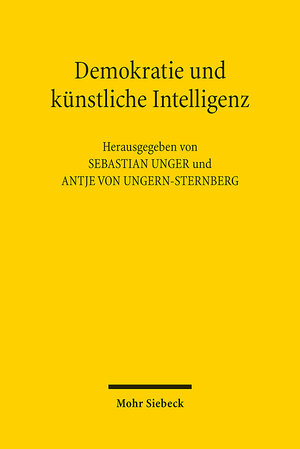 Buchcover Demokratie und künstliche Intelligenz  | EAN 9783161581946 | ISBN 3-16-158194-6 | ISBN 978-3-16-158194-6