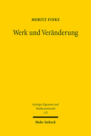 Buchcover Werk und Veränderung | Moritz Finke | EAN 9783161611827 | ISBN 3-16-161182-9 | ISBN 978-3-16-161182-7