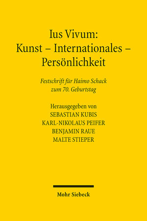 Buchcover Ius Vivum: Kunst - Internationales - Persönlichkeit  | EAN 9783161614682 | ISBN 3-16-161468-2 | ISBN 978-3-16-161468-2
