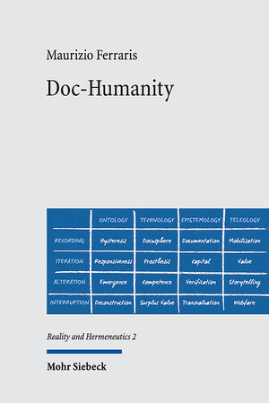 Buchcover Doc-Humanity | Maurizio Ferraris | EAN 9783161616662 | ISBN 3-16-161666-9 | ISBN 978-3-16-161666-2