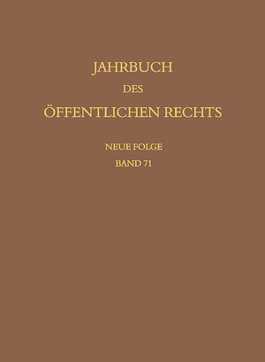Buchcover Jahrbuch des öffentlichen Rechts der Gegenwart. Neue Folge  | EAN 9783161624810 | ISBN 3-16-162481-5 | ISBN 978-3-16-162481-0