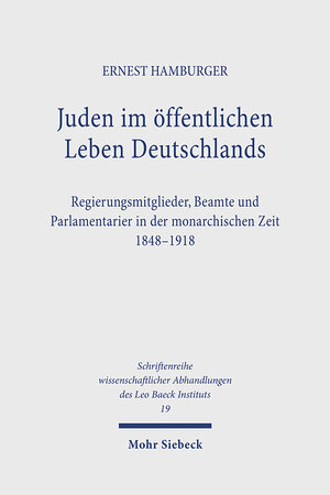 Buchcover Juden im öffentlichen Leben Deutschlands | Ernest Hamburger | EAN 9783168292920 | ISBN 3-16-829292-3 | ISBN 978-3-16-829292-0