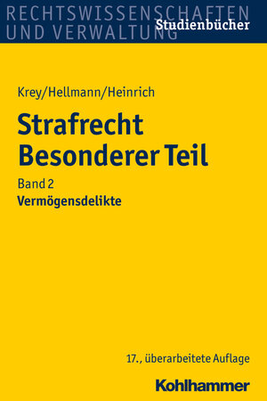 Buchcover Strafrecht Besonderer Teil | Volker Krey | EAN 9783170298774 | ISBN 3-17-029877-1 | ISBN 978-3-17-029877-4