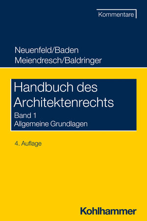 Buchcover Handbuch des Architektenrechts | Eberhard Baden | EAN 9783170332157 | ISBN 3-17-033215-5 | ISBN 978-3-17-033215-7