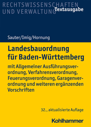 Buchcover Landesbauordnung für Baden-Württemberg | Helmut Sauter | EAN 9783170385481 | ISBN 3-17-038548-8 | ISBN 978-3-17-038548-1