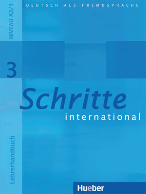 Buchcover Schritte international 3 | Susanne Kalender | EAN 9783190218530 | ISBN 3-19-021853-6 | ISBN 978-3-19-021853-0