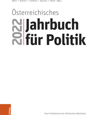 Buchcover Österreichisches Jahrbuch für Politik 2022  | EAN 9783205217190 | ISBN 3-205-21719-5 | ISBN 978-3-205-21719-0