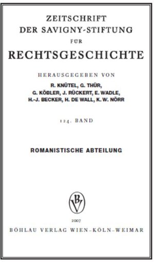 Buchcover Zeitschrift der Savigny-Stiftung für Rechtsgeschichte / Romanistische Abteilung  | EAN 9783205776901 | ISBN 3-205-77690-9 | ISBN 978-3-205-77690-1