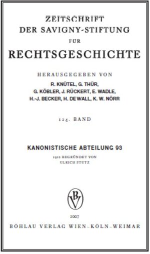 Buchcover Zeitschrift der Savigny-Stiftung für Rechtsgeschichte / Kanonistische Abteilung  | EAN 9783205776918 | ISBN 3-205-77691-7 | ISBN 978-3-205-77691-8