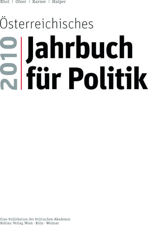 Buchcover Österreichisches Jahrbuch für Politik 2010  | EAN 9783205786597 | ISBN 3-205-78659-9 | ISBN 978-3-205-78659-7