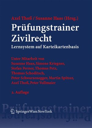 Buchcover Prüfungstrainer Zivilrecht  | EAN 9783211094327 | ISBN 3-211-09432-6 | ISBN 978-3-211-09432-7