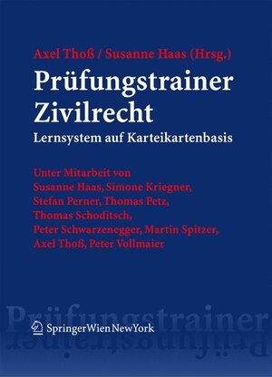 Buchcover Prüfungstrainer Zivilrecht  | EAN 9783211223901 | ISBN 3-211-22390-8 | ISBN 978-3-211-22390-1
