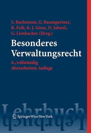 Buchcover Besonderes Verwaltungsrecht  | EAN 9783211369234 | ISBN 3-211-36923-6 | ISBN 978-3-211-36923-4