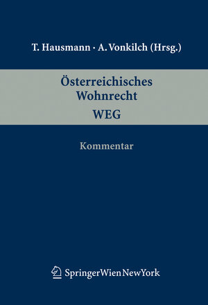 Buchcover Österreichisches Wohnrecht. WEG  | EAN 9783211687185 | ISBN 3-211-68718-1 | ISBN 978-3-211-68718-5