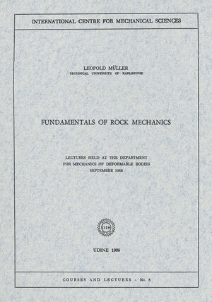 Buchcover Fundamentals of Rock Mechanics | Leopold Müller | EAN 9783211811641 | ISBN 3-211-81164-8 | ISBN 978-3-211-81164-1