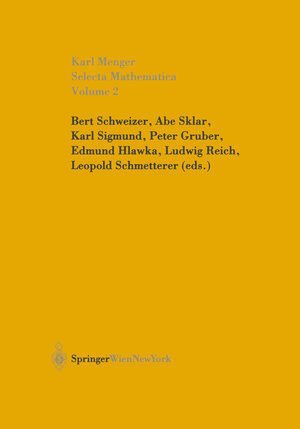 Buchcover Selecta Mathematica II | Karl Menger | EAN 9783211838341 | ISBN 3-211-83834-1 | ISBN 978-3-211-83834-1