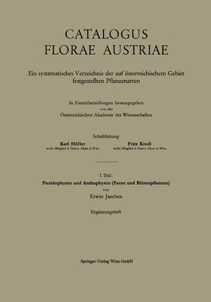 Buchcover Pteridophyten und Anthophyten (Farne und Blütenpflanzen) | Erwin Janchen | EAN 9783211863022 | ISBN 3-211-86302-8 | ISBN 978-3-211-86302-2
