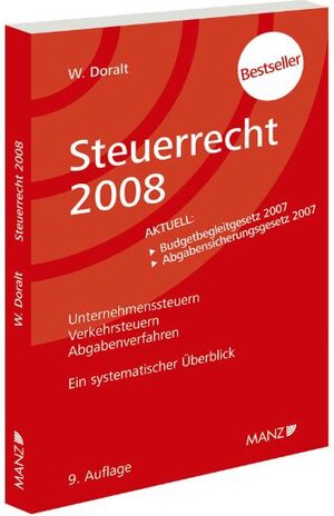 Buchcover Steuerrecht 2008 | Werner Doralt | EAN 9783214004798 | ISBN 3-214-00479-4 | ISBN 978-3-214-00479-8
