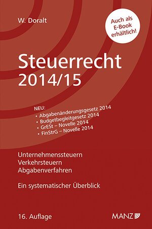 Buchcover Steuerrecht 2014/15 | Werner Doralt | EAN 9783214019105 | ISBN 3-214-01910-4 | ISBN 978-3-214-01910-5