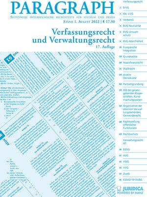 Buchcover Paragraph - Verfassungs- und Verwaltungsrecht  | EAN 9783214026011 | ISBN 3-214-02601-1 | ISBN 978-3-214-02601-1
