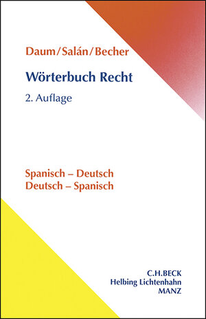 Buchcover Wörterbuch Recht Spanisch - Deutsch Deutsch - Spanisch | Ulrich Daum | EAN 9783214030421 | ISBN 3-214-03042-6 | ISBN 978-3-214-03042-1