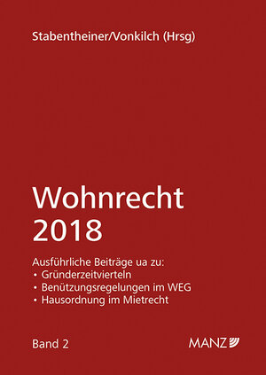 Buchcover Wohnrecht 2018  | EAN 9783214031381 | ISBN 3-214-03138-4 | ISBN 978-3-214-03138-1