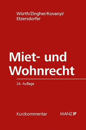 Buchcover Miet- und Wohnrecht | Helmut Würth | EAN 9783214042189 | ISBN 3-214-04218-1 | ISBN 978-3-214-04218-9
