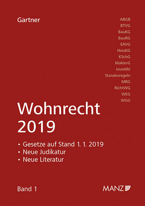Buchcover Wohnrecht 2019 | Herbert Gartner | EAN 9783214069315 | ISBN 3-214-06931-4 | ISBN 978-3-214-06931-5