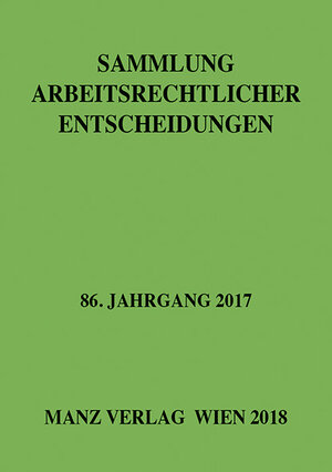 Buchcover Sammlung arbeitsrechtlicher Entscheidungen  | EAN 9783214091293 | ISBN 3-214-09129-8 | ISBN 978-3-214-09129-3