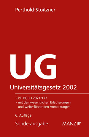 Buchcover Universitätsgesetz 2002 | Bettina Perthold-Stoitzner | EAN 9783214091873 | ISBN 3-214-09187-5 | ISBN 978-3-214-09187-3
