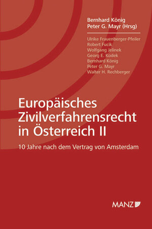 Buchcover Europäisches Zivilverfahrensrecht in Österreich II  | EAN 9783214109929 | ISBN 3-214-10992-8 | ISBN 978-3-214-10992-9