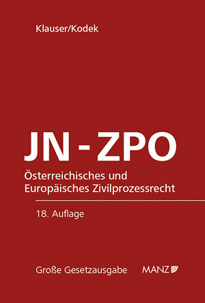 Buchcover Jurisdiktionsnorm und Zivilprozessordnung JN-ZPO  | EAN 9783214128517 | ISBN 3-214-12851-5 | ISBN 978-3-214-12851-7