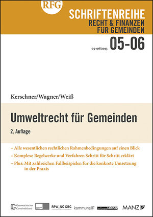 Buchcover Umweltrecht für Gemeinden | Ferdinand Kerschner | EAN 9783214145217 | ISBN 3-214-14521-5 | ISBN 978-3-214-14521-7