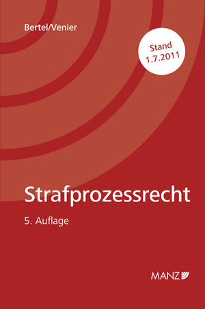 Buchcover Strafprozessrecht | Christian Bertel | EAN 9783214149253 | ISBN 3-214-14925-3 | ISBN 978-3-214-14925-3