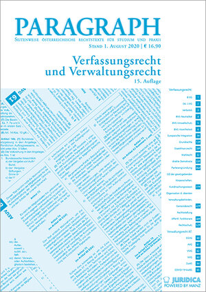 Buchcover Paragraph - Verfassungs- und Verwaltungsrecht  | EAN 9783214150785 | ISBN 3-214-15078-2 | ISBN 978-3-214-15078-5
