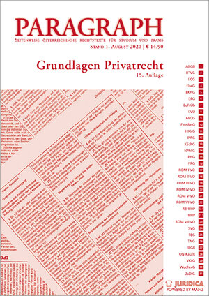 Buchcover Paragraph - Grundlagen Privatrecht  | EAN 9783214150792 | ISBN 3-214-15079-0 | ISBN 978-3-214-15079-2