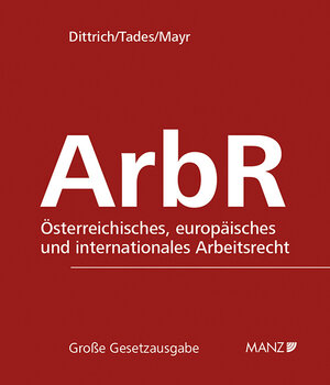 Buchcover Arbeitsrecht inkl. 184. Erg.-Lfg. | Klaus Mayr | EAN 9783214163020 | ISBN 3-214-16302-7 | ISBN 978-3-214-16302-0