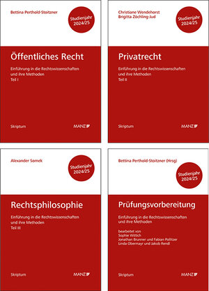 Buchcover PAKET: Prüfungsvorbereitung + Einführung in die Rechtswissenschaften und ihre Methoden: Tl. I + Tl. II + Tl. III | Bettina Perthold-Stoitzner | EAN 9783214258719 | ISBN 3-214-25871-0 | ISBN 978-3-214-25871-9